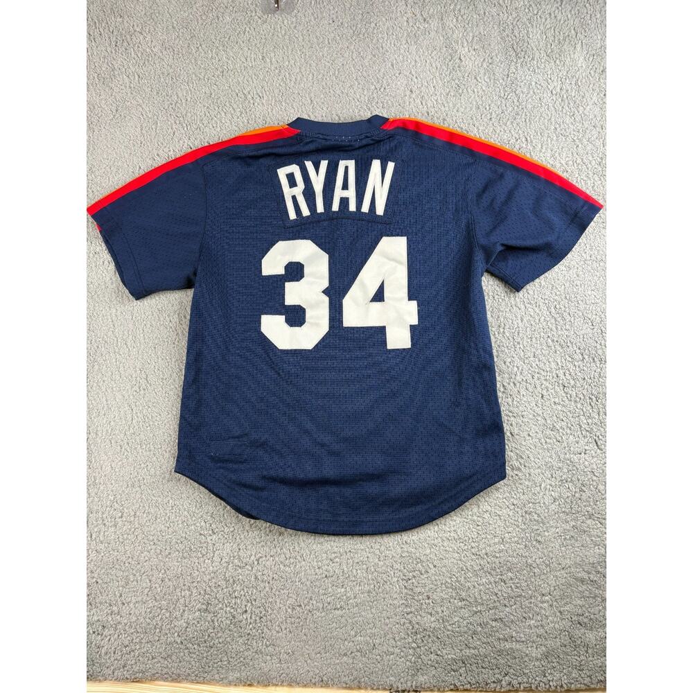 Mitchell & Ness Houston Astros Baseball Team Throwback Jersey Nolan Ryan #34 - Picture 7 of 9